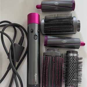 Dyson Hair Styling Set - Fuchsia and Gray